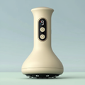 USB rechargeable abdominal massager with hot compress and guasha cupping