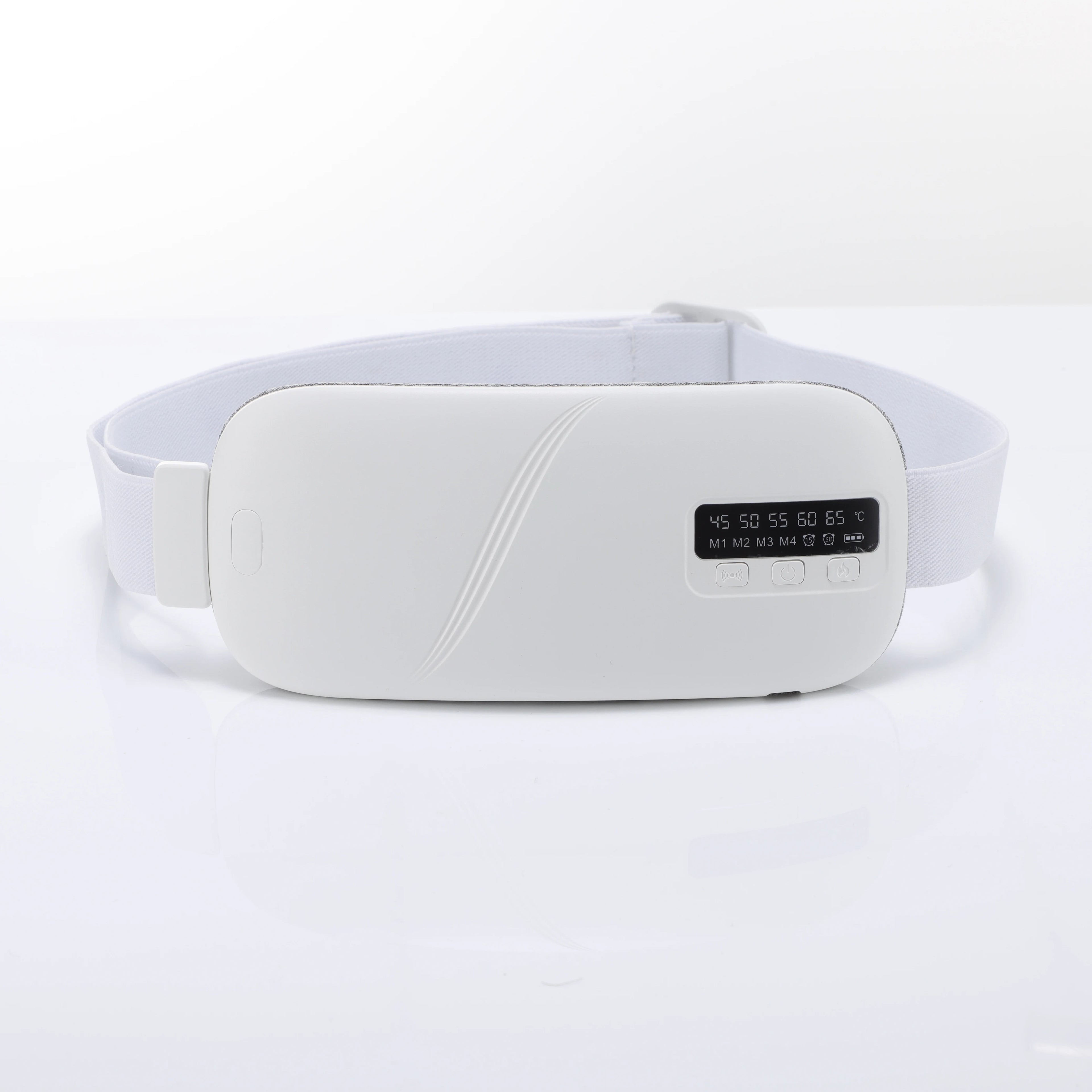 Electric heated massage belt for menstrual pain relief with vibration and heat therapy