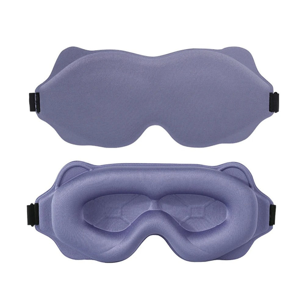 Purple sleep mask on a white background