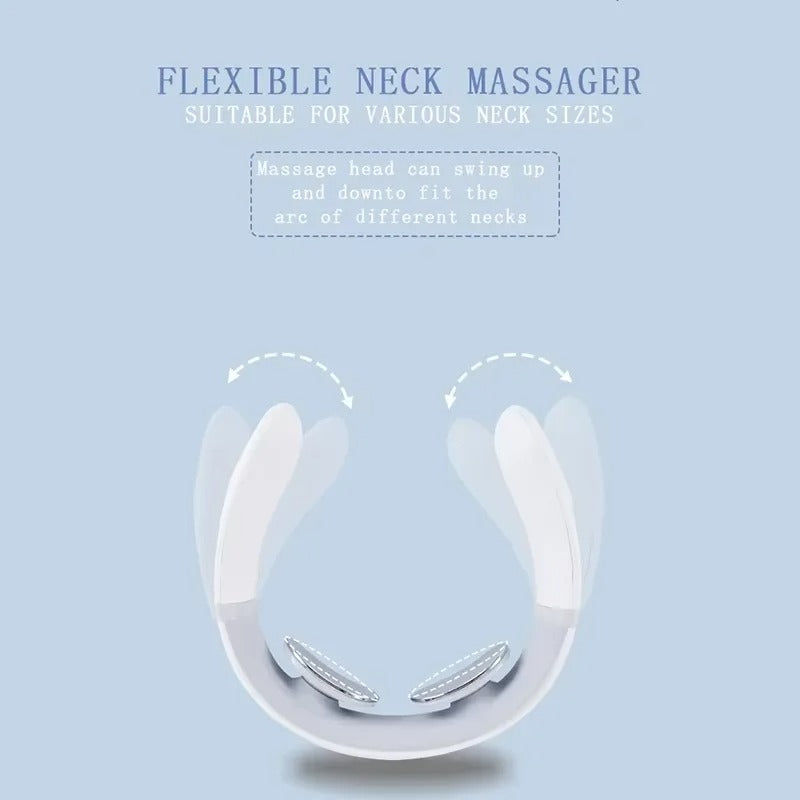 Portable cervical spine massager for soothing neck and shoulder pain relief