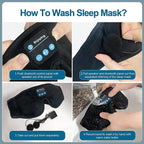 Bluetooth sleep eye mask with built-in HD speakers for restful, comfortable sleep