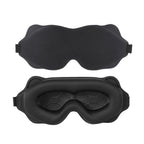 Black sleep mask on a white background