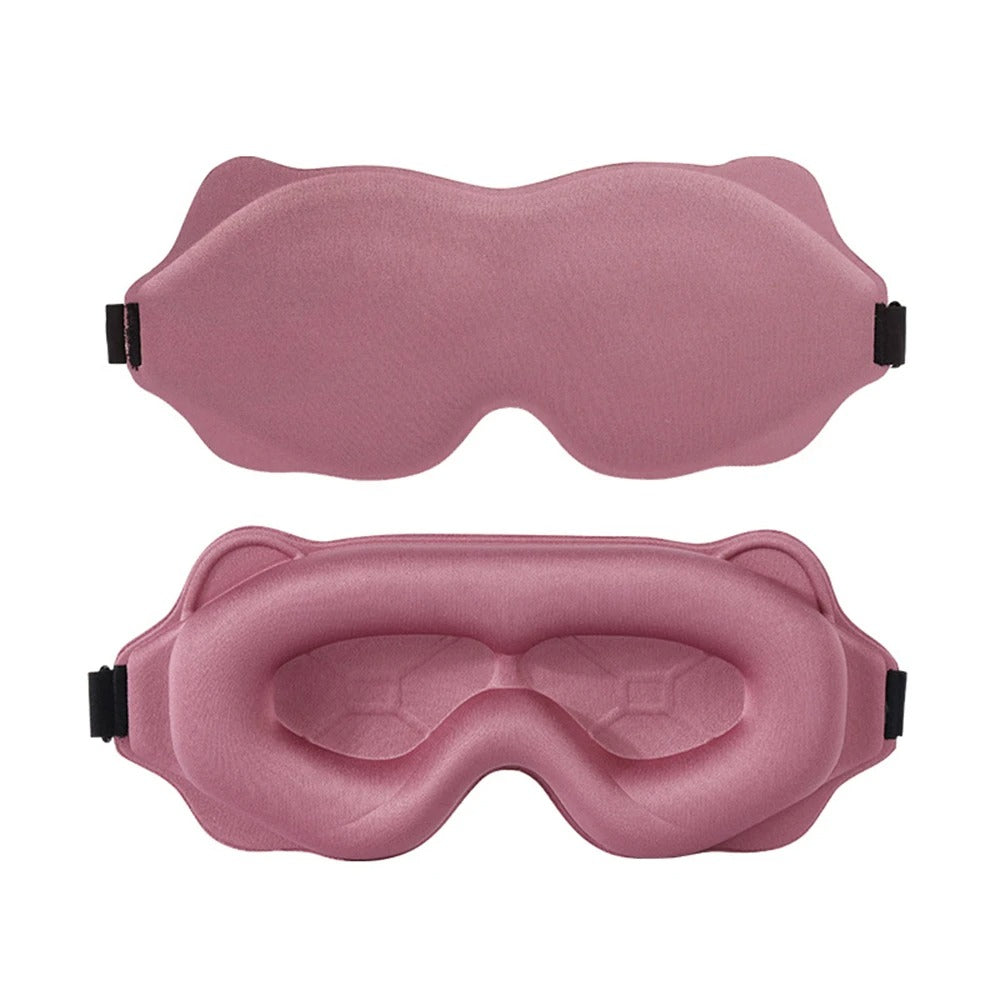 Pink sleep mask on a white background