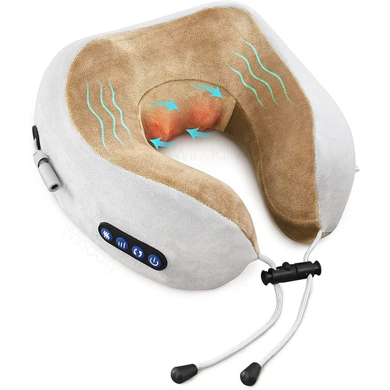 Neck massager with U-shaped design on a white background
