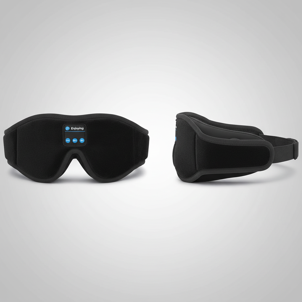 Bluetooth sleep eye mask with built-in HD speakers for restful, comfortable sleep