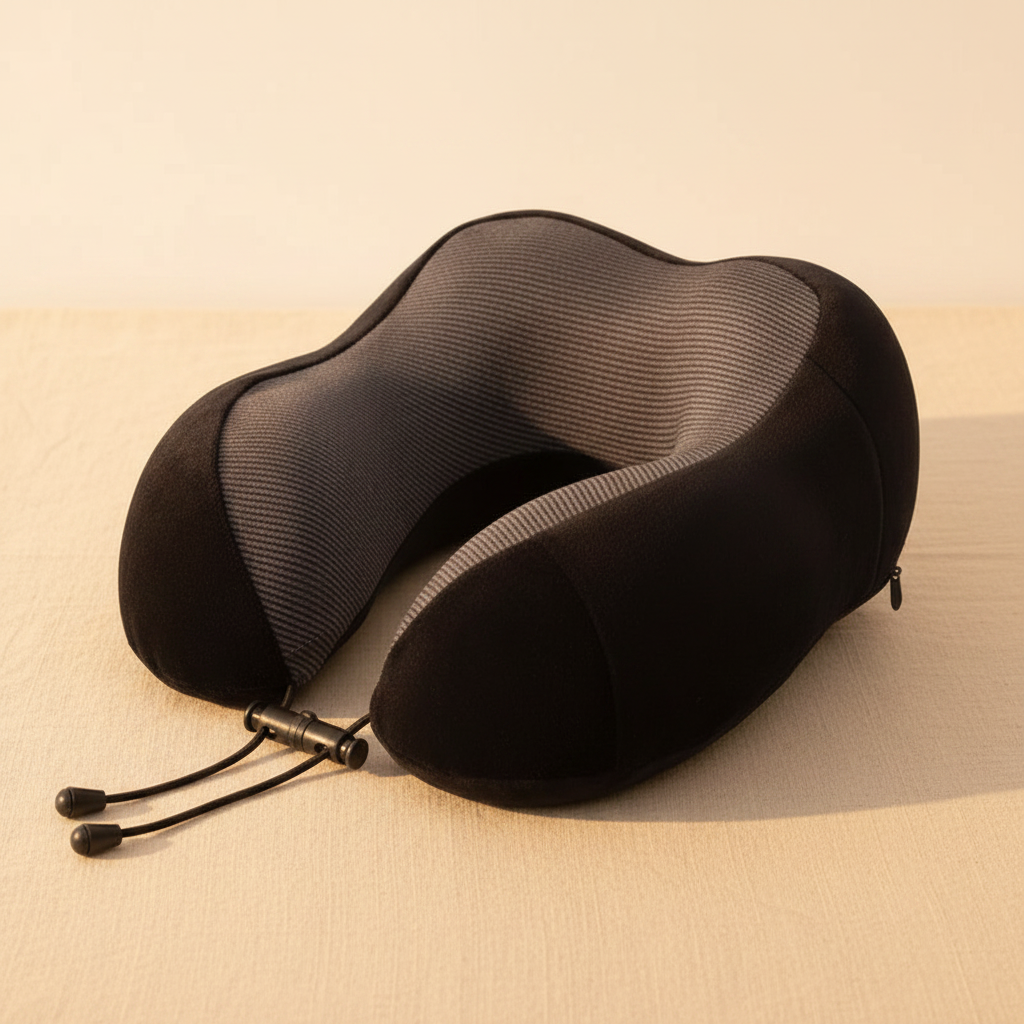 U-Shaped Neck Pillow with warm background